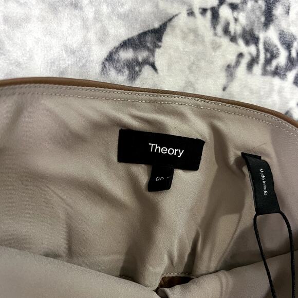 Theory Yoke Legging in Leather Sz 00 - Picture 6 of 8